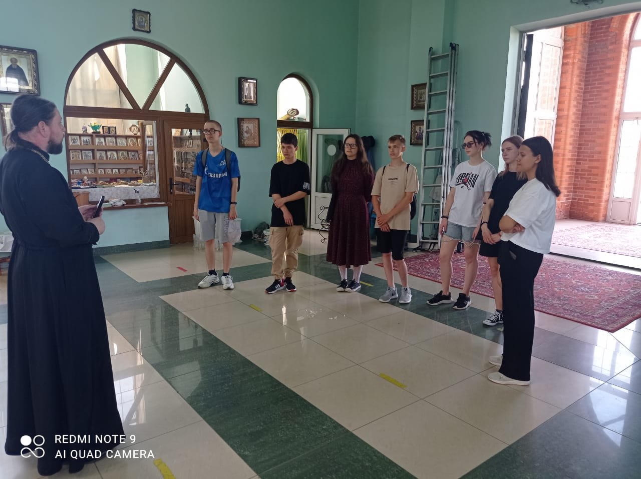 Встреча священнослужителя Свято-Троицкого храма г. Гулькевичи иеромонаха Антония (Малинского) с ребятами