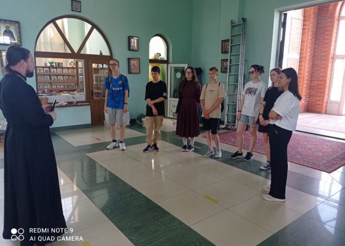 Встреча священнослужителя Свято-Троицкого храма г. Гулькевичи иеромонаха Антония (Малинского) с ребятами